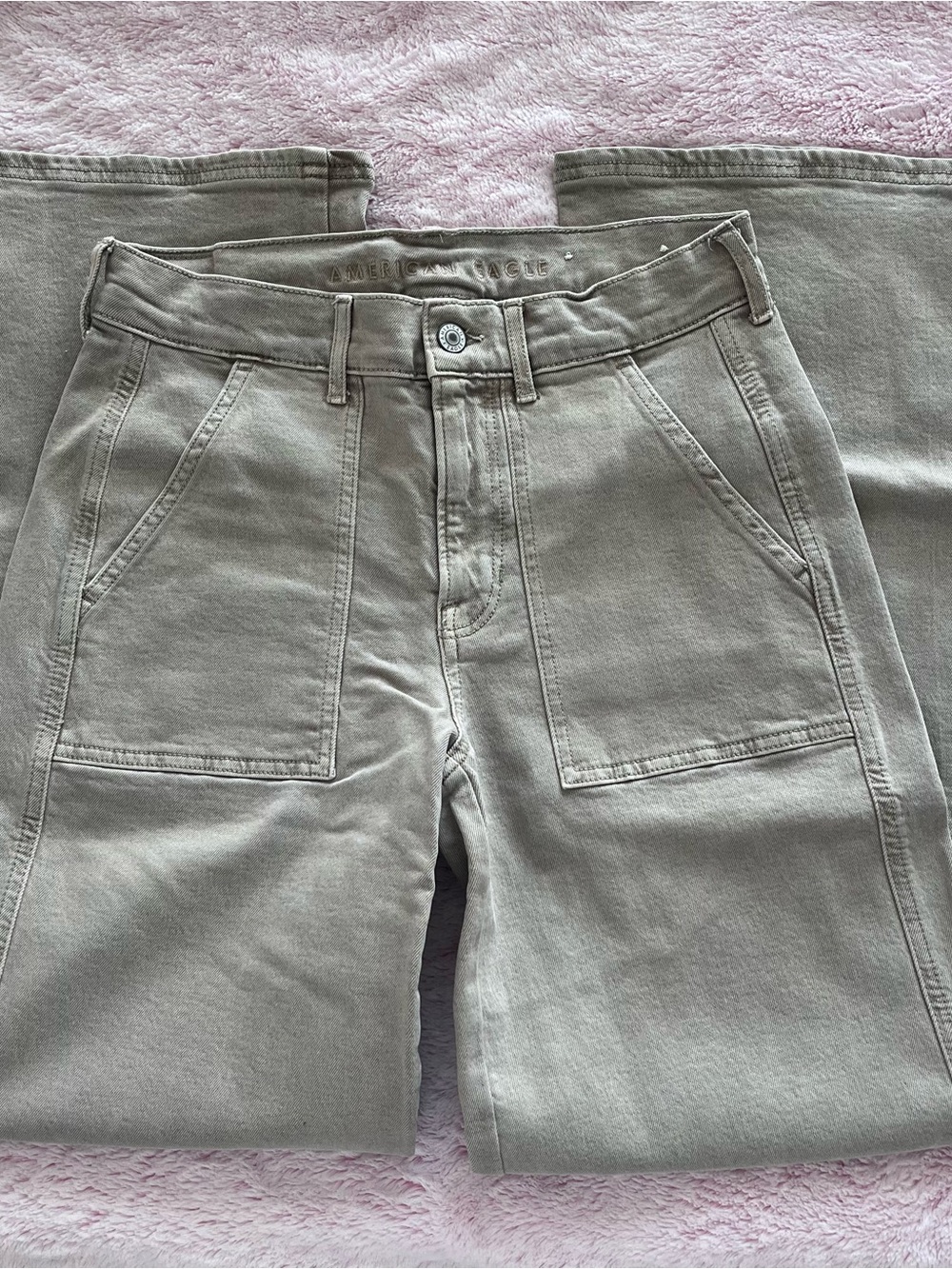American Eagle Outfitters Beige Utility Jeans - Picture 3 of 4